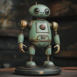 RETRO ROBOT FIGURINE 3D MODEL