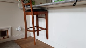 Bar Stool under bench mounts