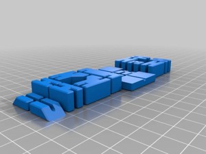 Yossele Tiny. String jointed, block robot puzzle