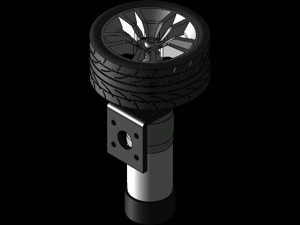 Wheel motor with encoder