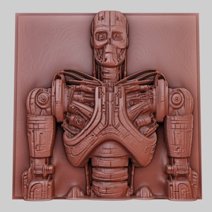 I, ROBOT 3D PRINTER RELIEF MEDALLION OBJ STL