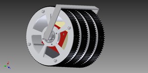 Motor inside wheel