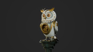 Steampunk Owl Automaton