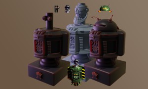 CHESS PACK KAOS BOSS FROM DKC3 3D PRINT MODEL