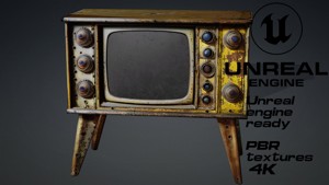Old Steampunk televisor - vintage - Gas Mask game ready UE5 FBX