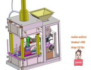 industrial 3D model 150 ton press machine