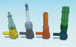 Transformers gun with interchangeable barrels