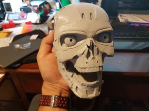 T-800 Terminator Exoskull in four pieces