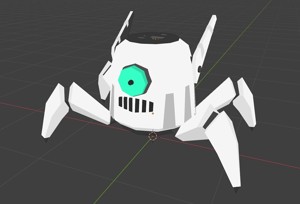 Low-poly Stylized Quadrapod Robot
