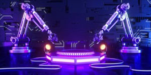  Cool effects from the Cyberpunk Tech booth and robotic arm