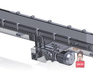 industrial 3D model Roller conveyor