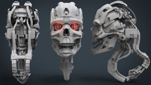 3D Robot Skull