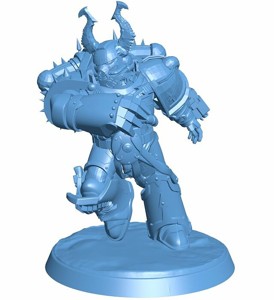 Robot armored warrior running