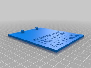 Robot attack safety counter sign with tags