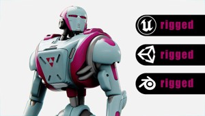 ANDROID MECHA - C   Rigged for Unreal Engine - Unity - MIXAMO 