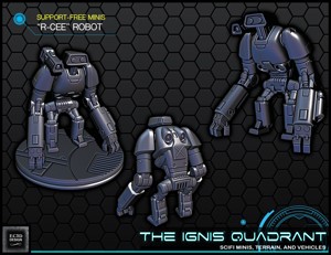 "R-CEE" Robot - 28-32mm gaming - The Ignis Quadrant