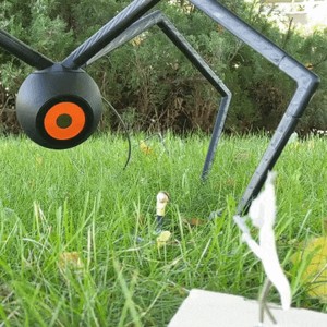 SPHERE ENCLOSURE W. "SPY ROBOT" LEGS (M3O106) FOR PIMORONI HYPERPIXEL 2.1 ROUND TOUCH AND *RASPBERRY PI*