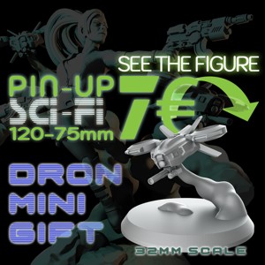 DRON ROBOT FOR SCI-FI BOARDGAMES AND RPG