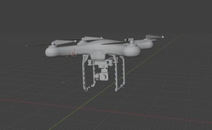 Surveillance Drone Camera Blender Model