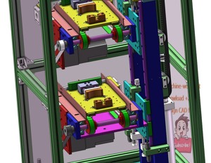 industrial 3D model Double layer conveyor