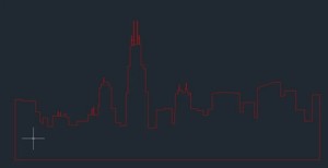Laser Cut Chicago Skyline
