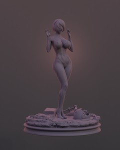 NIER AUTOMATA 2B ROBOT 3D MODEL