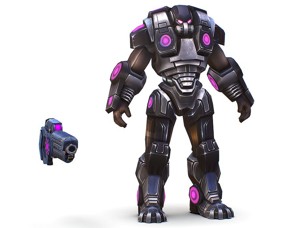 Cartoon Sci-Fi Cyborg Drone Heavy Trooper Bandit