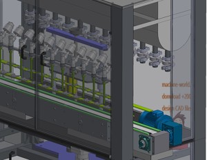 industrial 3D model 12 head linear filling machine