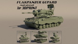 Flakpanzer Gepard Anti-aircraft for 3D print