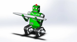 robot pencil holder