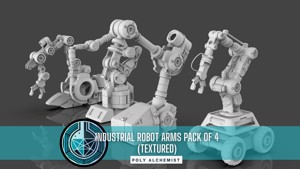 Industrial Robot Arms Pack Of 4  -Untextured