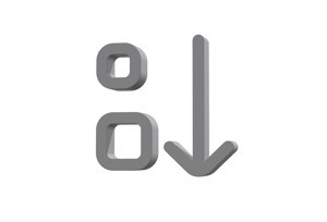 3d arrow down small big