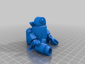 Captain Emperor Dark-moon robot toy (print in place)