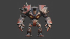 arrmored robotic character with spikes