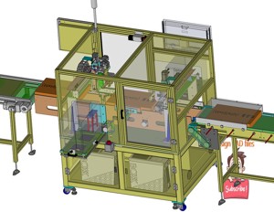 industrial 3D model box labeling machine