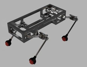 8 DOF quadruped test bed ...