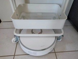 IKEA HACK anti robot vacuum cleaner for sideboard RÅSKOG