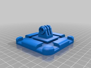 Wide GoPro base (for shoulder mounting with straps)