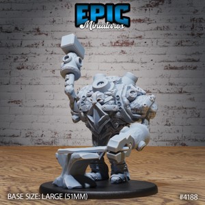 STONE DWARF CONSTRUCT FORGE ‧ DND MINIATURE ‧ TABLETOP MINIATURES ‧ GAMING MONSTER ‧ 3D MODEL ‧ RPG ‧ DNDMINIS ‧ STL FILE