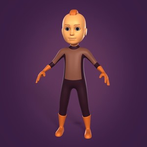 FK-IK Cartoon Rigged Character - Man - Boy - Alien - Monster
