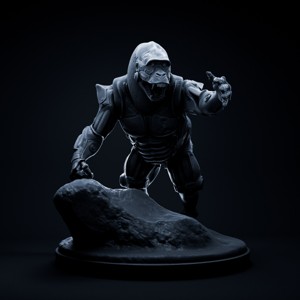 GORILLA MECHA ROBOT 32MM SCALE PRE-SUPPORTED ANIMAL