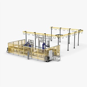 Automatic Loading and Unloading Robot Powder Spraying Line