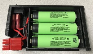 3 Cell 18650 battery pack with switch