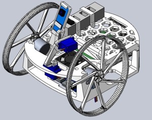 white wheel robot