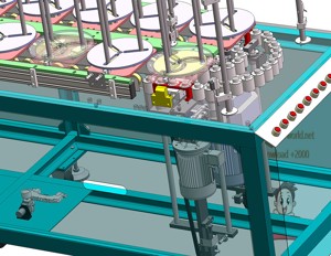 industrial 3D model 16 station rotary barrel