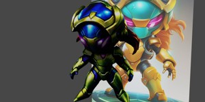 a cartoon character of a robot with glowing eyes s