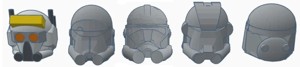 The Bad Batch Lego Helmets