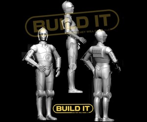 C3PO full size stars wars stl statue