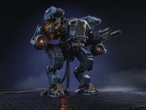 Realistic Mech in military style
