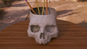 SKULL PENCIL CONTAINER